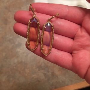 Rose Gold iridescent Kendra Scott earrings