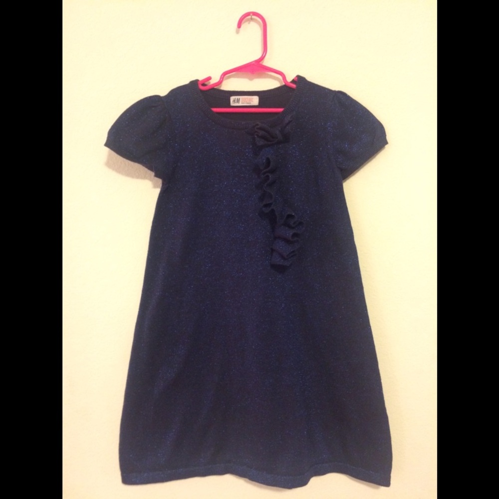Shimmery H&M LIKE NEW! Navy Sweater Dress