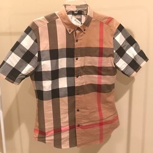 Burberry Exploded Check Short-Sleeve Shirt