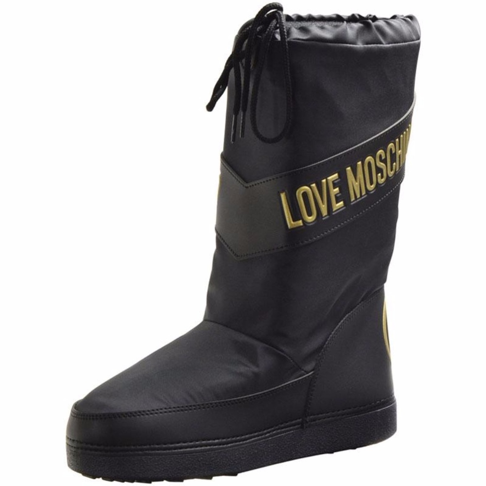 NIB Love Moschino Women Techno Fabric Stripe Boots