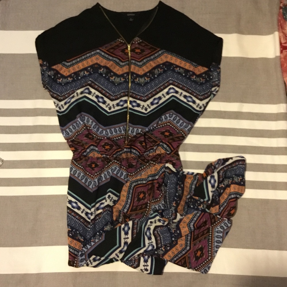 Espresso Pants Jump Suit Size Small Front Zip