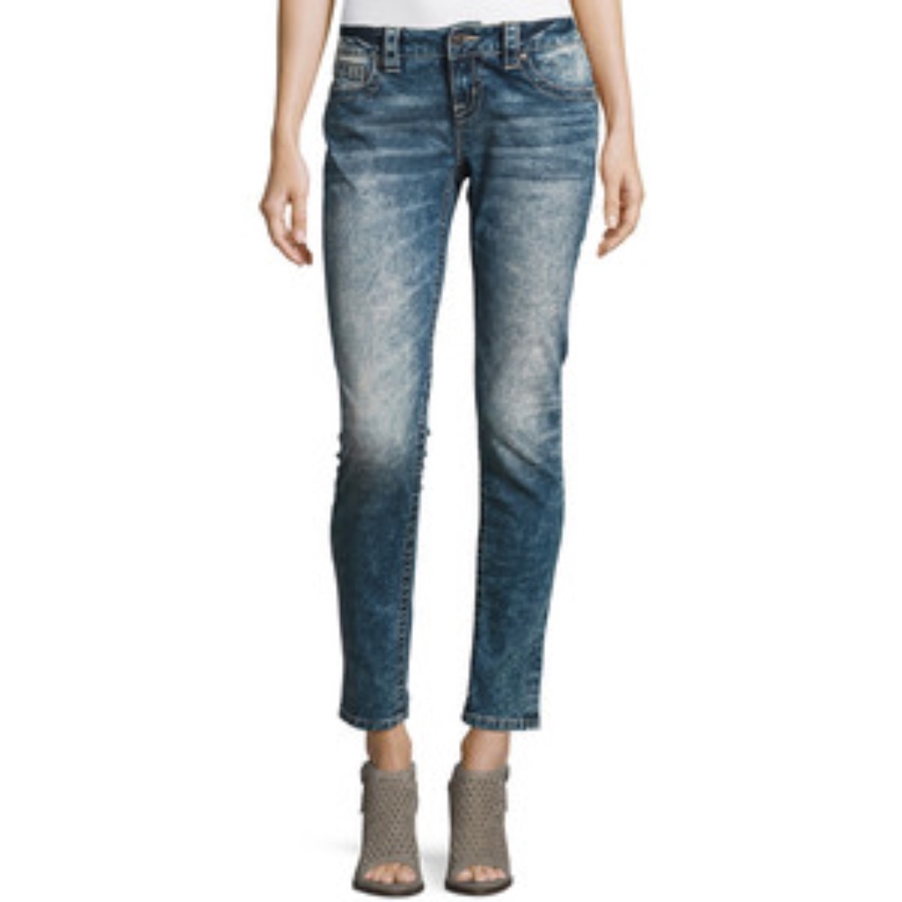 Miss Me Signature acid wash skinny ankle jeans NEW