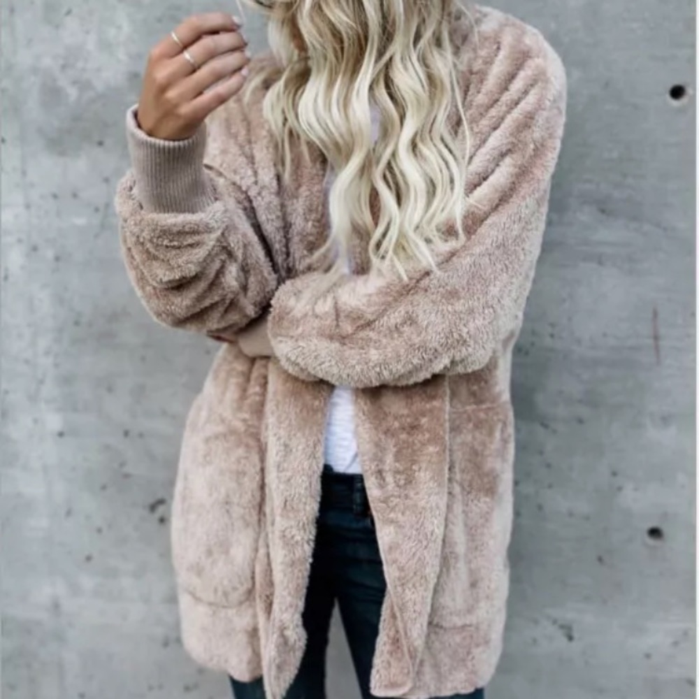 🌲SOLD OUT🌲Loose Fleece Cardigan - Picture 4 of 8