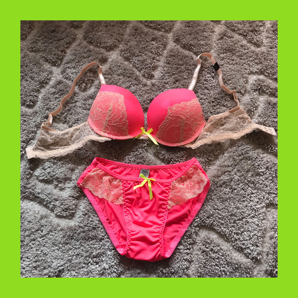 Neon Bra and Panty Set