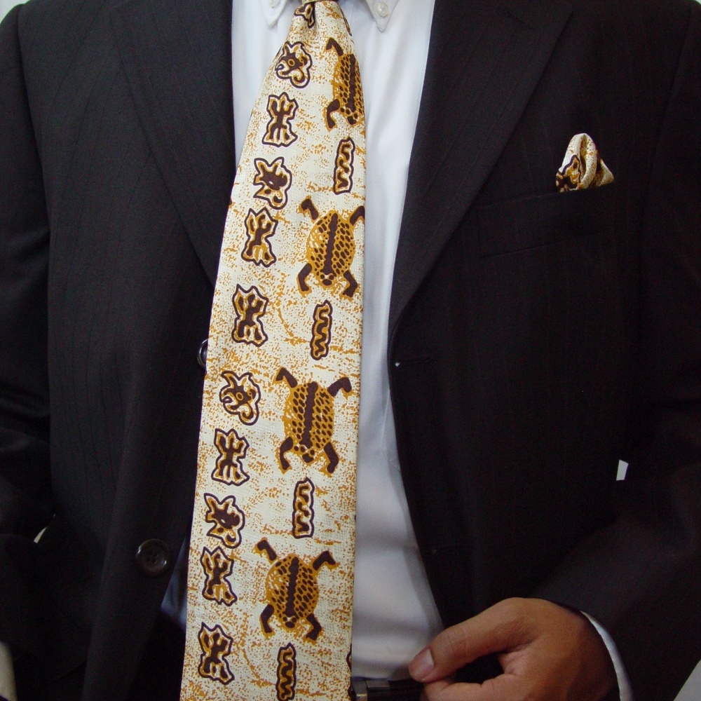 100% Silk Tie - Good Fortune DC218A