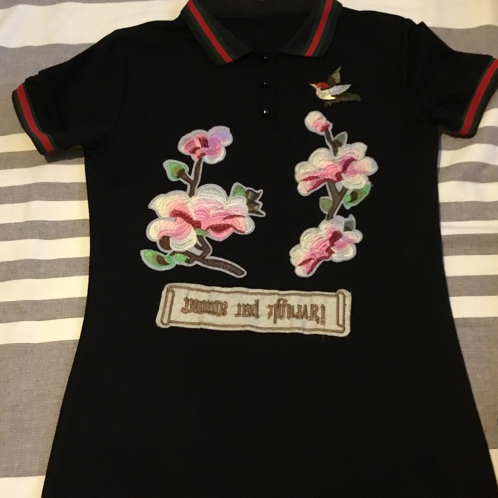 Small Black Dress With Embroidery Detail