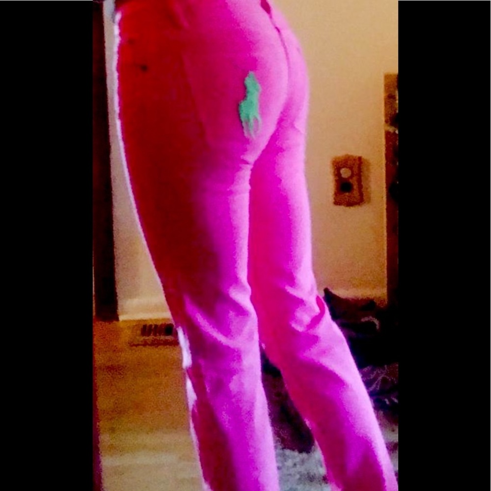 Rare bootcut w/large neon polo insignia pocket - Picture 6 of 8