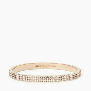 Kate Spade pave row bangle gold tone new