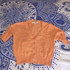 Orange Buttoned Down Sweater