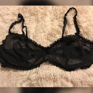 Mesh Victoria secret silk collection black 36C bra