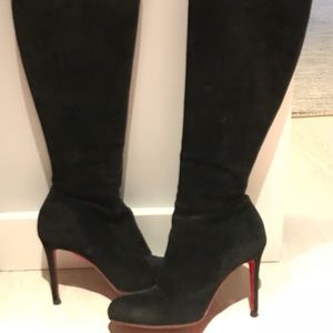 Christian Louboutin Knee-High Suede Boots