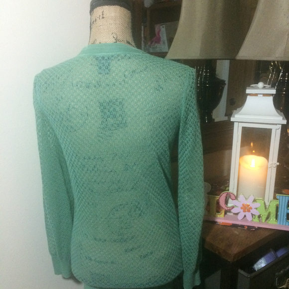 Ann Taylor Green Lace Cardigan - Picture 3 of 5