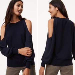 Loft Halter Cold Shoulder Sweater NWT