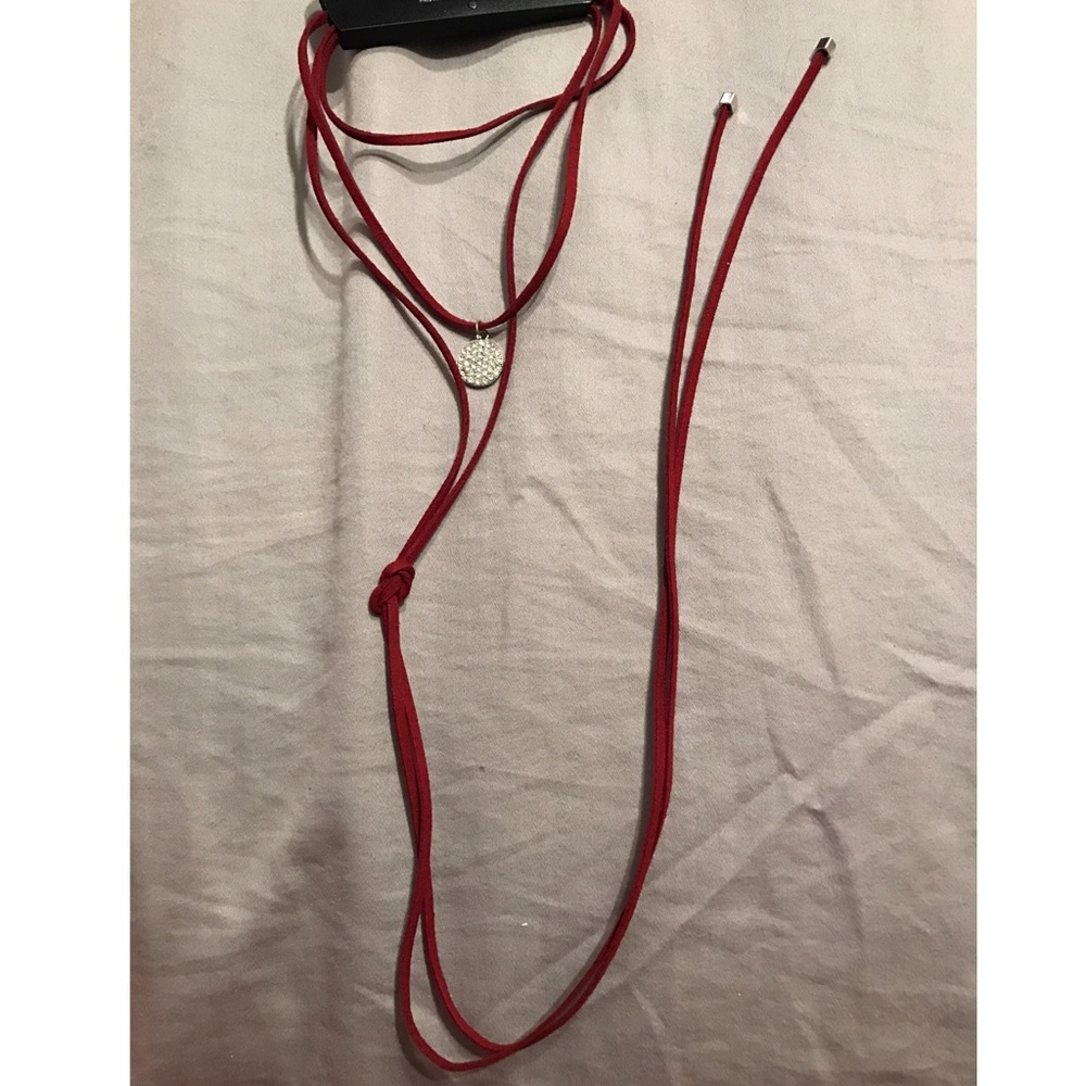 Wet Seal vegan leather triple strand lariat choker - Picture 4 of 5