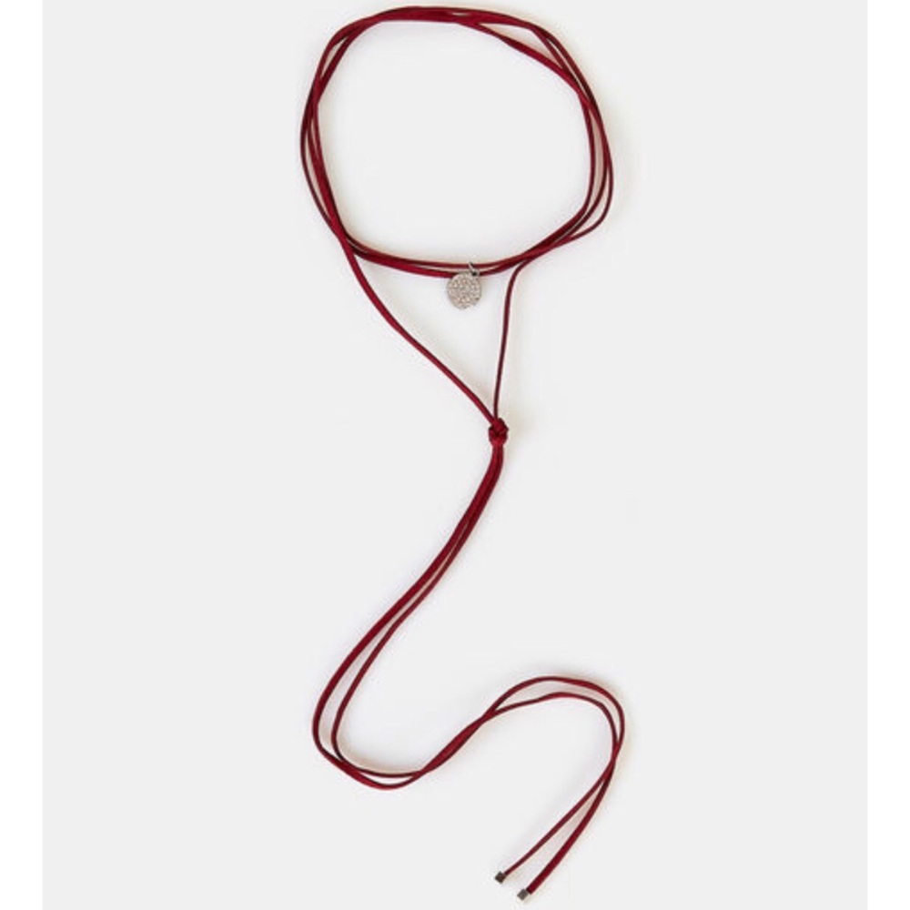 Wet Seal vegan leather triple strand lariat choker - Picture 3 of 5