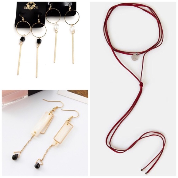 Jewelry - 4 Piece Boutique Trendy Necklace & Earring Bundle