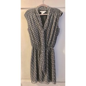 Grey and cream polka dot dress