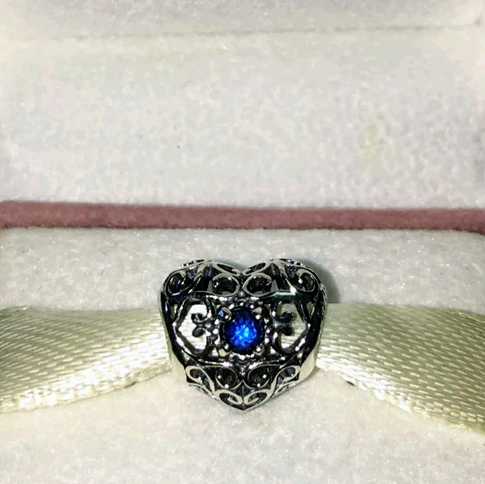 Pandora December Signature Heart Charm