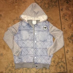 RVCA denim and fleece hoodie