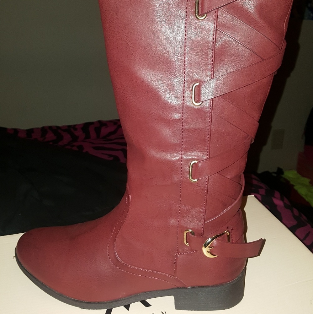 Burgundy Horse Riding Boots