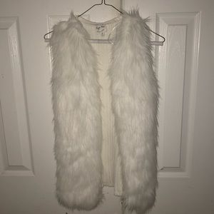 White Fur Cardigan