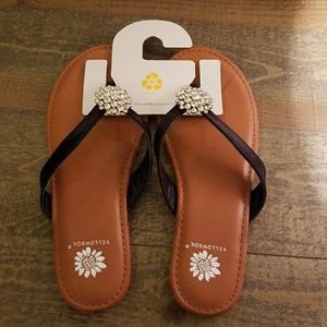 Rhinestone flip flops