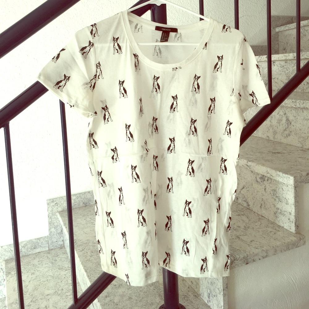Puppy love forever 21 tee shirt