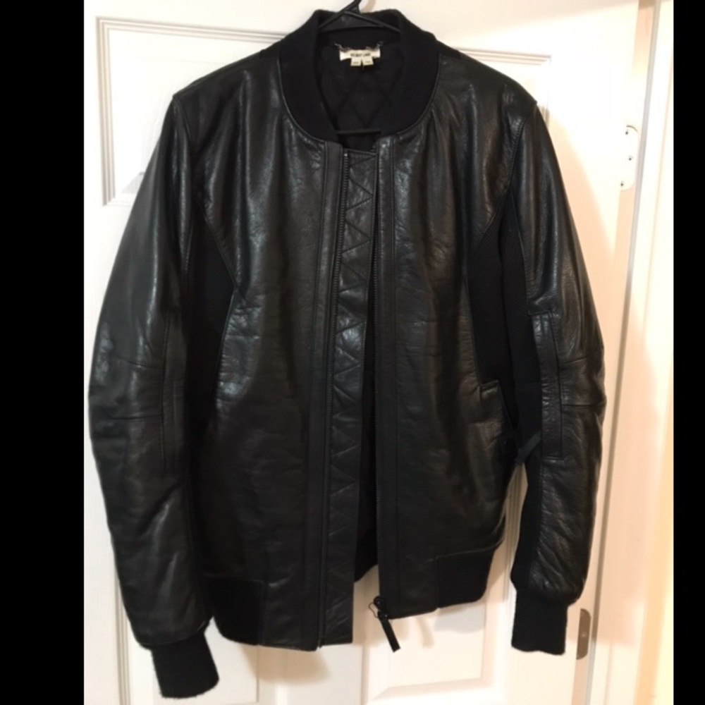 Helmut Lang leather coat