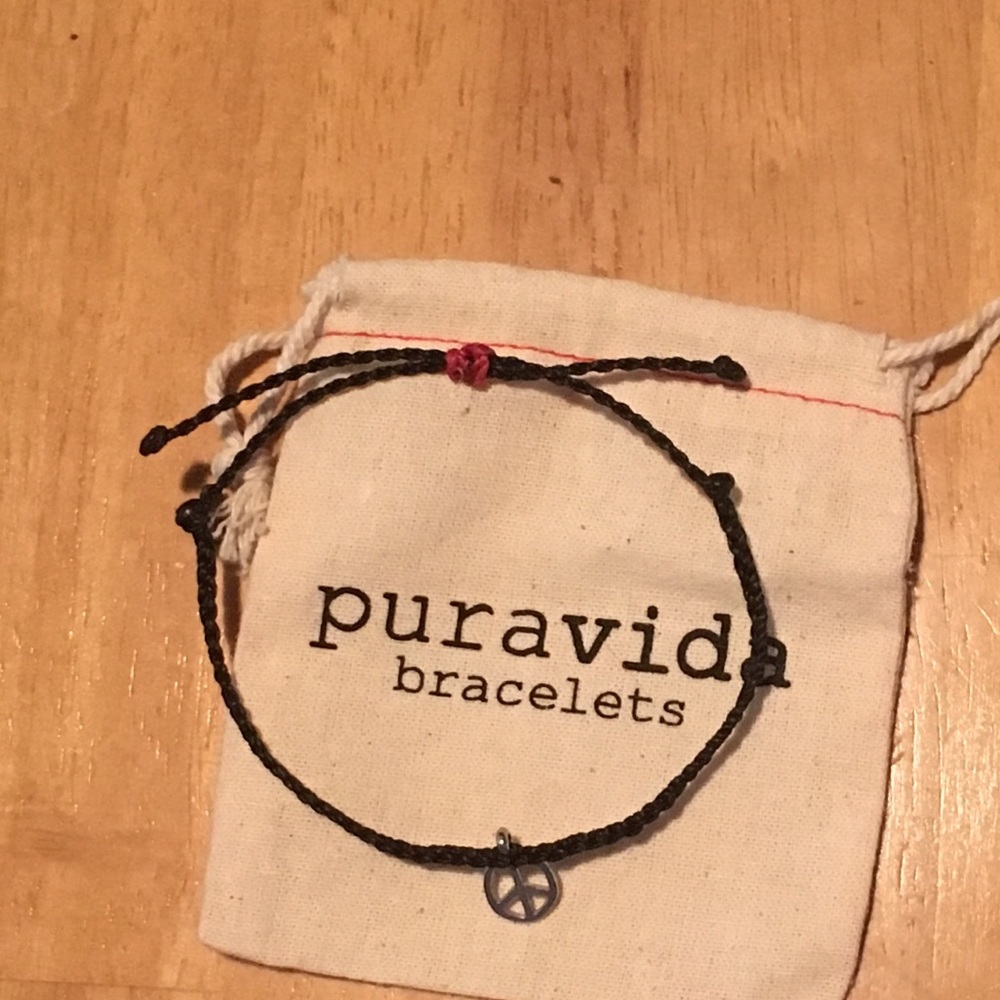 Pura Vida Peace Sign Charm Bracelet