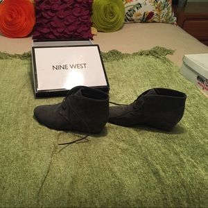 Gray Nine West ankle boots