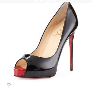 Peep toe prive, louboutin new and authentic
