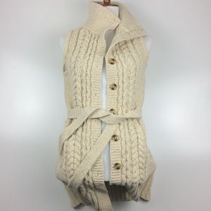 Loft  cable Knit Sweater Vest/Duster