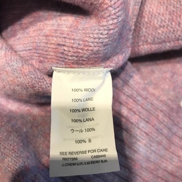 J. Crew Wool Pointelle Cable Purple Sweater - Picture 6 of 7