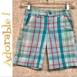 Girls Madras Plaid Shorts Like New Size 7