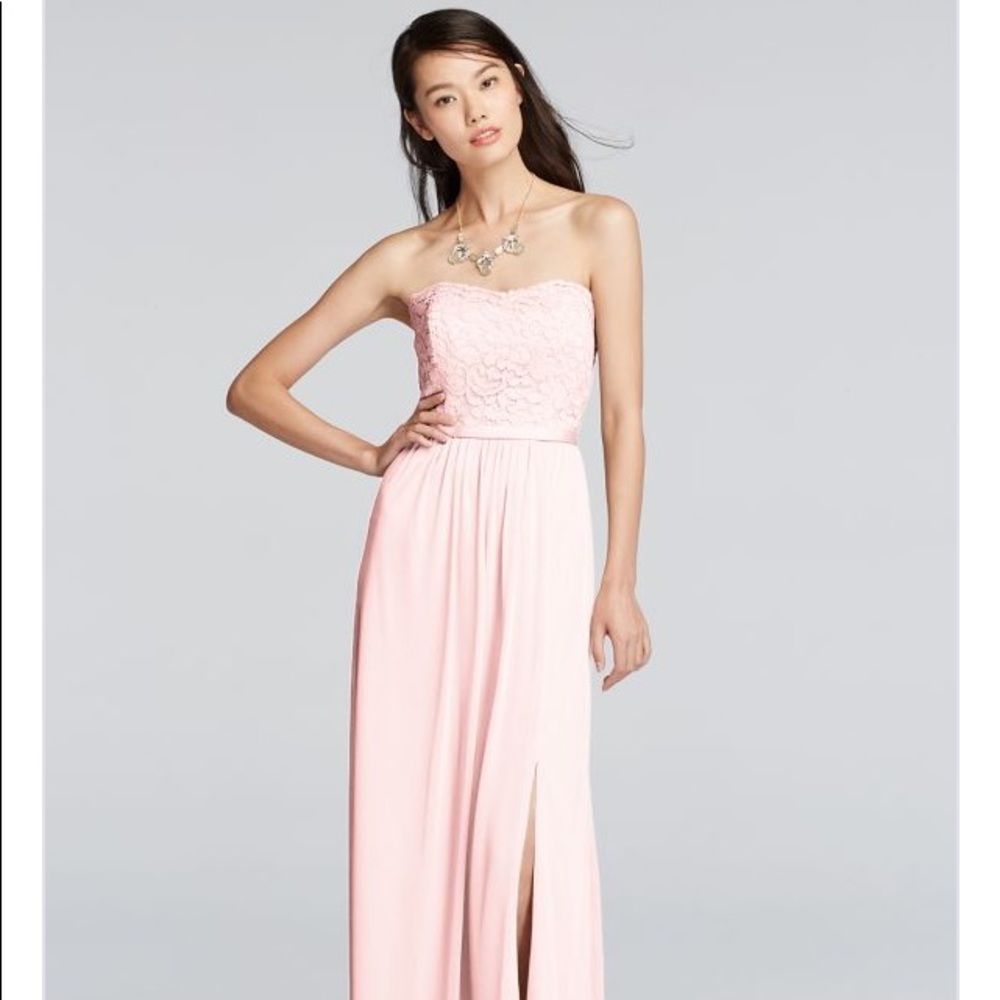 Brand New Petal Pink Strapless Gown