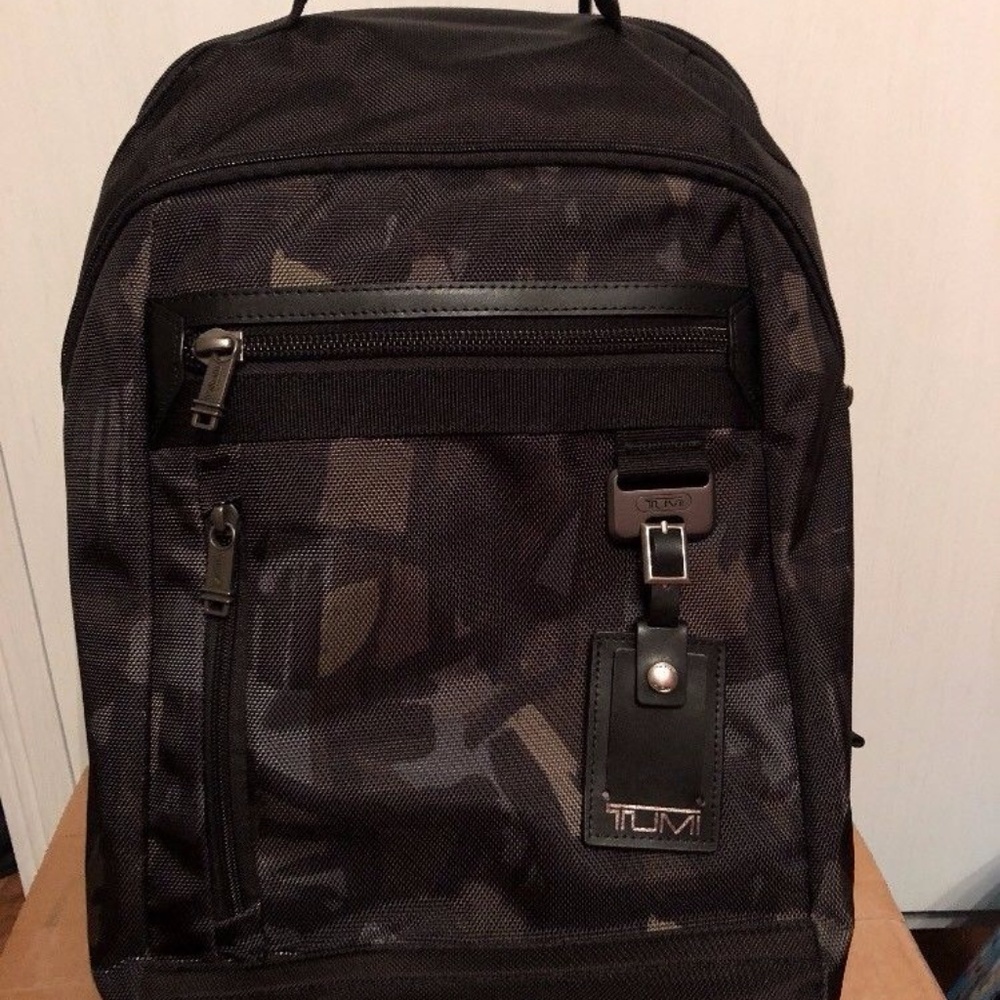 Tumi Bertona Black Camouflage Laptop Backpack- NWT