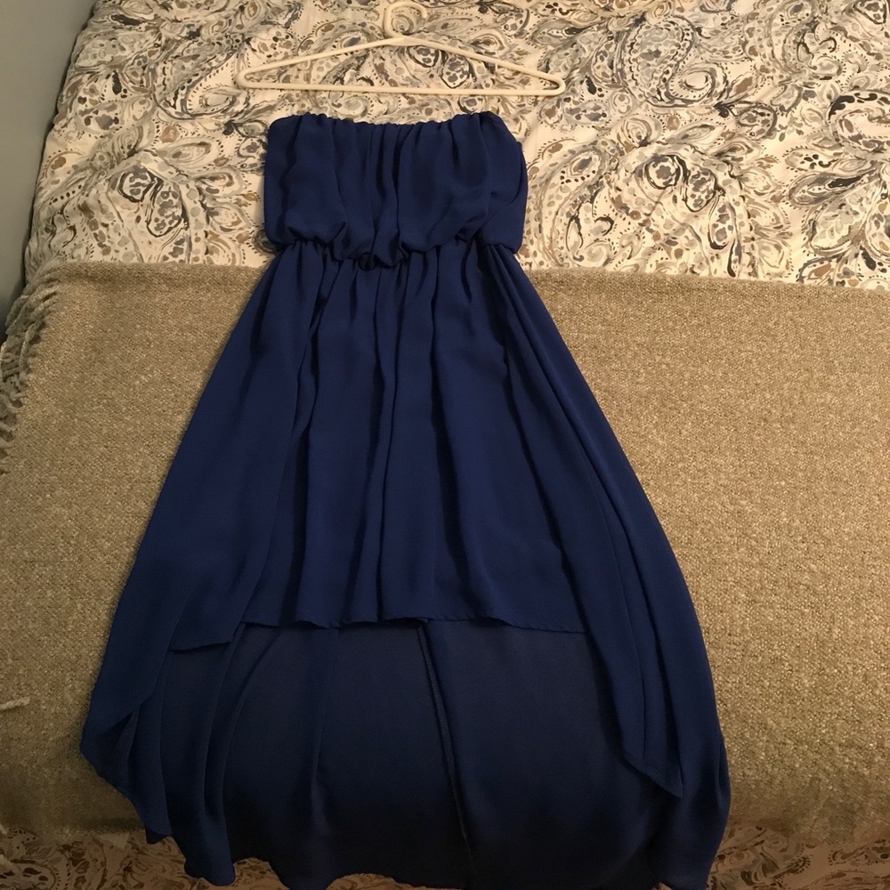 Royal blue hi low dress