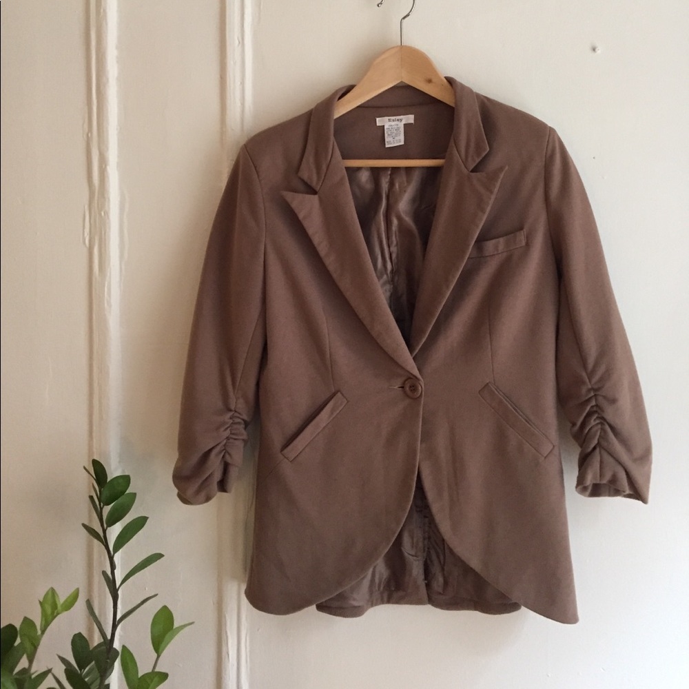 ModCloth “Fine and Sandy” Blazer in Khaki