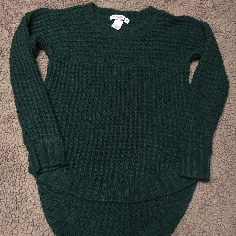 Green cotton emporium sweater