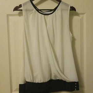 White cross waist top. New W/O tags