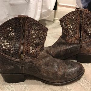 Frye studded boots