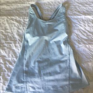 XS NIKE DRI- FIT powder blue work out running top