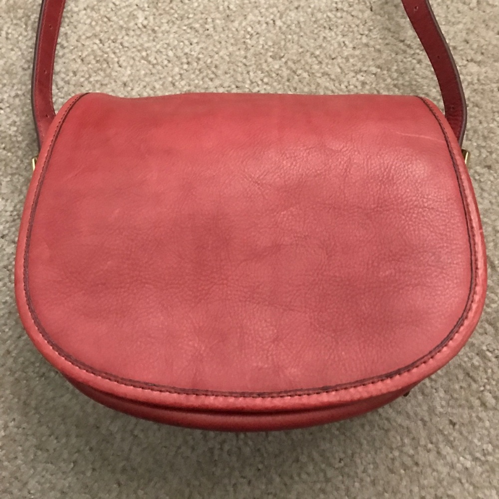 J. Crew Red Leather Crossbody Bag