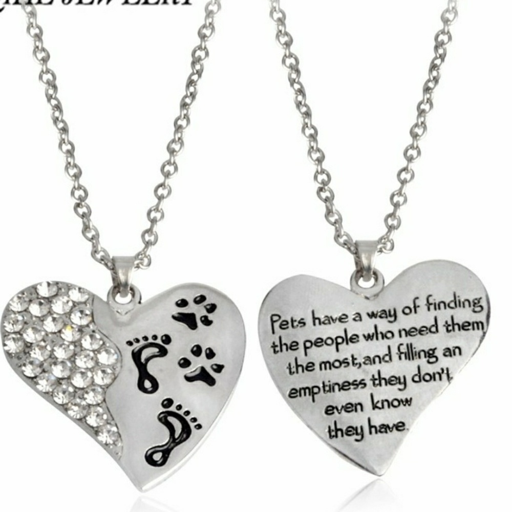 Footprints on my Heart Necklace