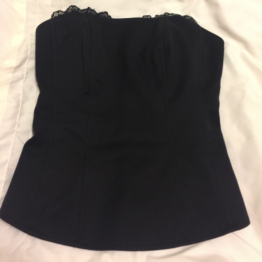 Black zip up corset