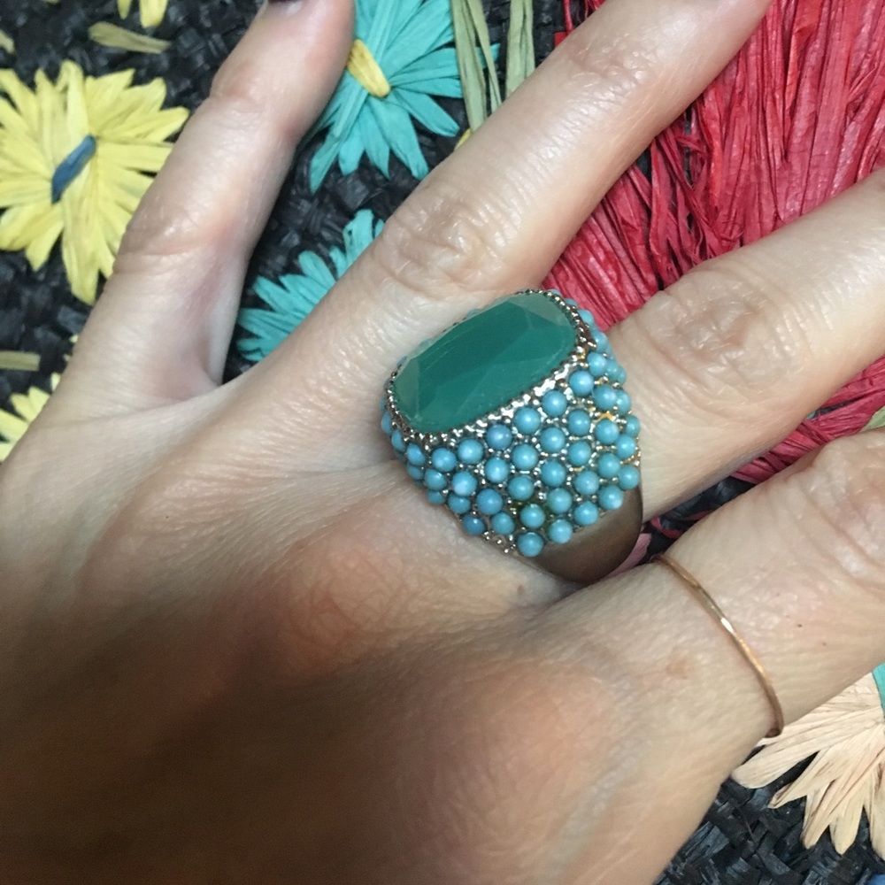 Faux Turquoise statement ring