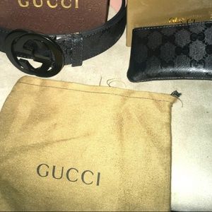Gucci Mens Belt And Coin