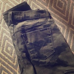 HUDSON Colby ankle moto skinny cargo CAMO! Sz 28