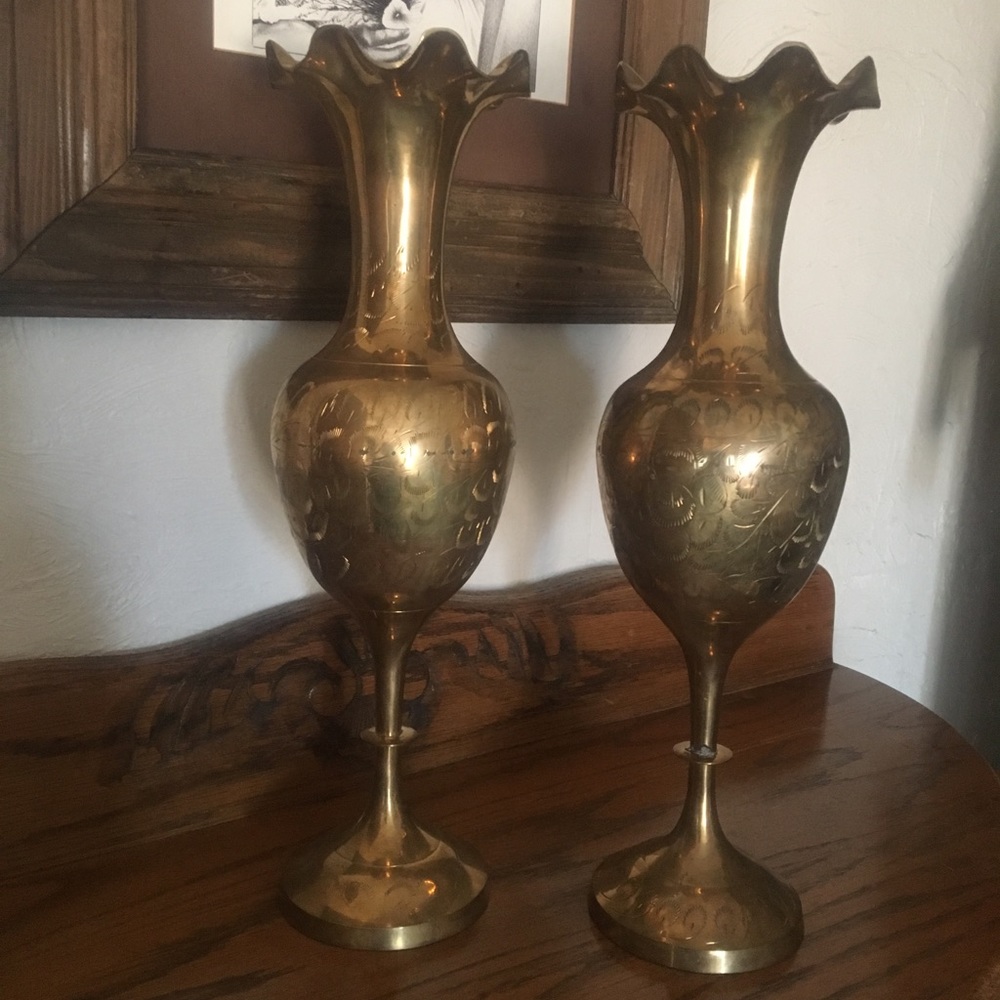 Brass vases