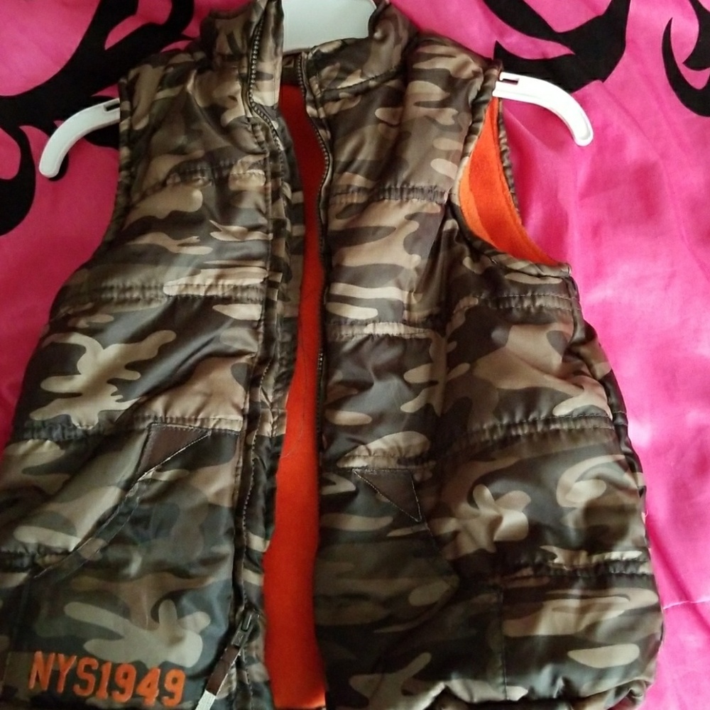 Kids winter vest camouflage